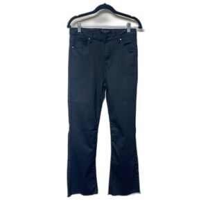 RISEN LOS ANGELES Black Denim Cropped Raw Hem Black Jeans, Sz 29